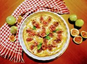 A picture of prosciutto and cheese