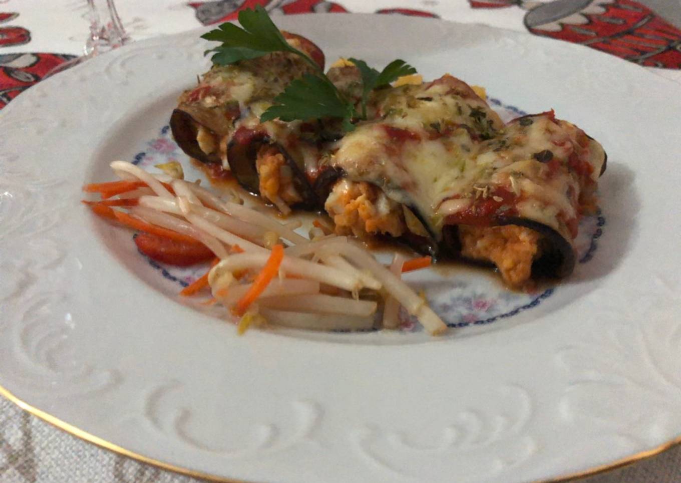 Canelones de berenjenas