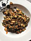 Spinach beans sauce