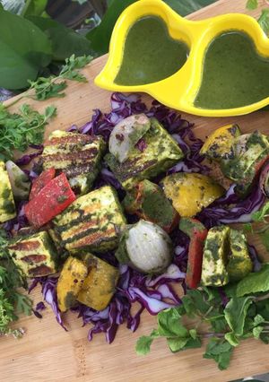 A picture of Hariyali paneer Tikka.