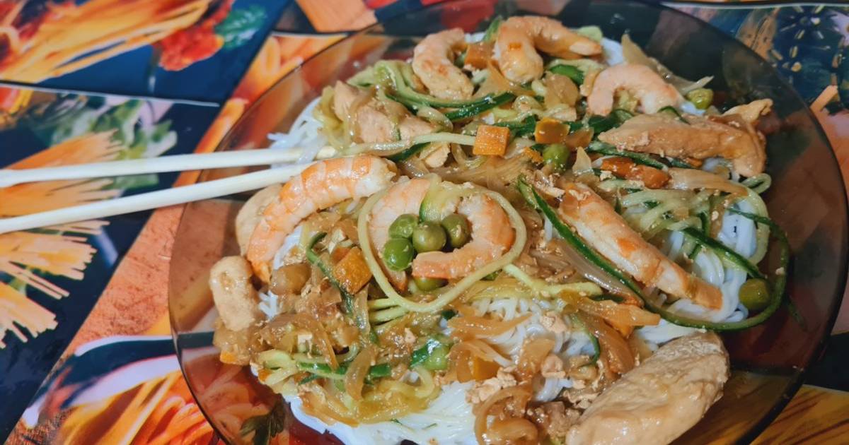 Рисова лапша з креветками, рецепти з фото (8 покрокових рецепта ...
