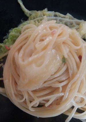 Foto di Spaghetti verza e provolone