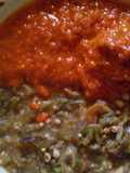 Stew and okra soup