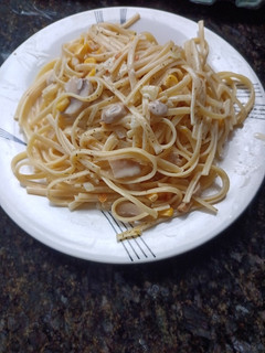 Una foto de Spaghettis en salsa blanca