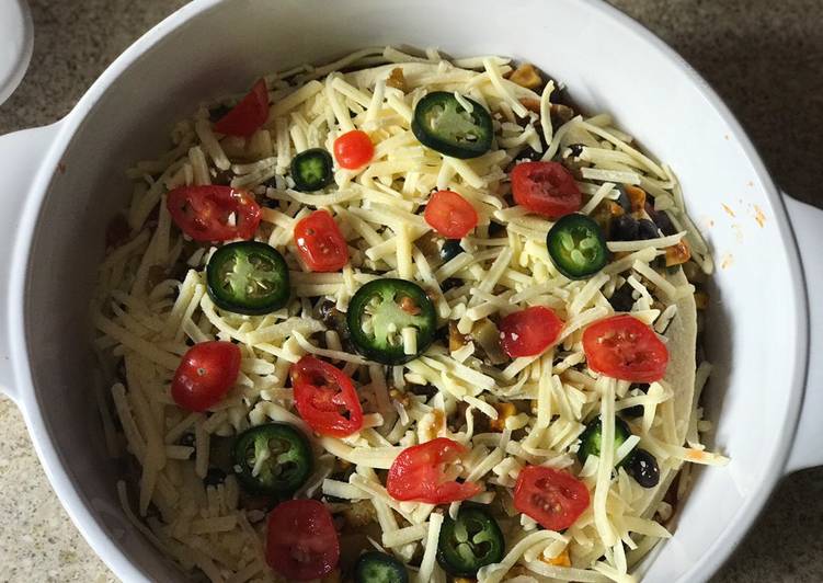 Steps to Prepare Super Quick Homemade Corn Tortilla Lasagna