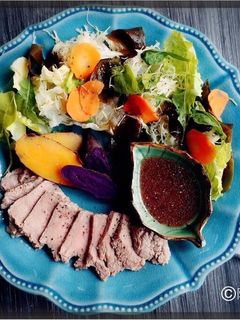 和風醬佐輕食沙拉餐 的食譜成品照片