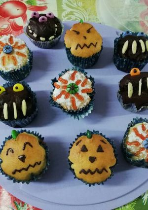 Foto di Muffin mostruosi arancia e cioccolato 😈😈🎃🎃