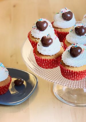 Une photo de Cupcake vanille, crème chantilly