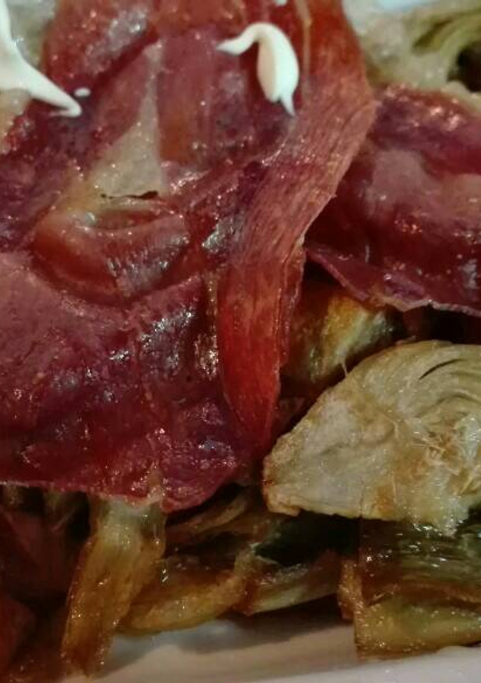 Una foto de 807. Alcachofas con jamón