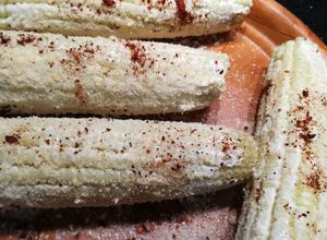 Una foto de Elotes preparados