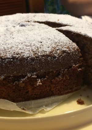 A picture of Soft Hot Milk Chocolate Cake.