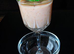 Una foto de Batido de peras a la cinco pimientas
