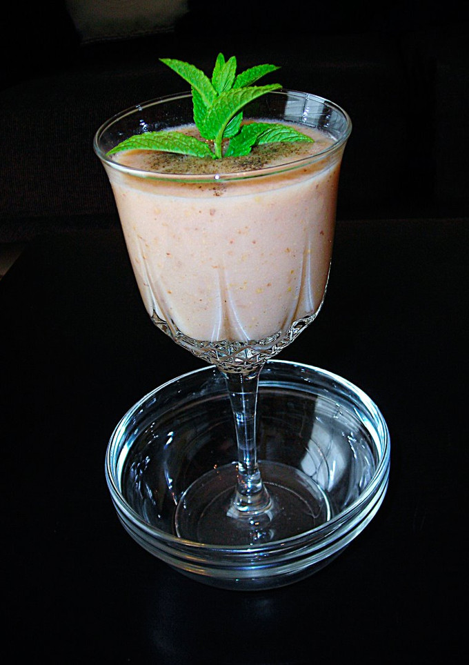 Una foto de Batido de peras a la cinco pimientas