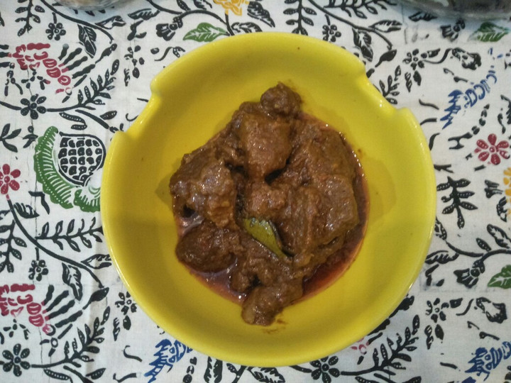 Resep 335. Rendang Daging Bumbu Instan, Lezat