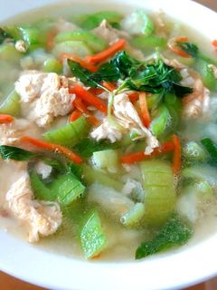 塔香炒蛋絲瓜湯 的食譜成品照片