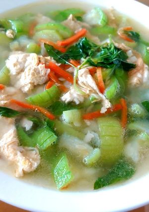 塔香炒蛋絲瓜湯 的食譜成品照片