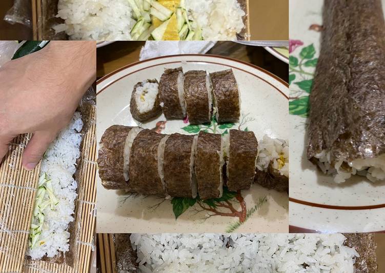 Langkah Mudah untuk Membuat Makizushi (Sushi Roll) mudah dengan foto langkah Anti Gagal