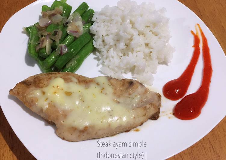 Resep Steak ayam simple (Indonesian style), Enak