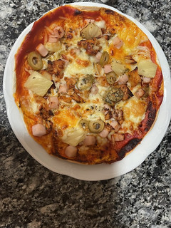 Una foto de Pizza en fajita en freidora sin aceite cecotec cecofry essential rapid