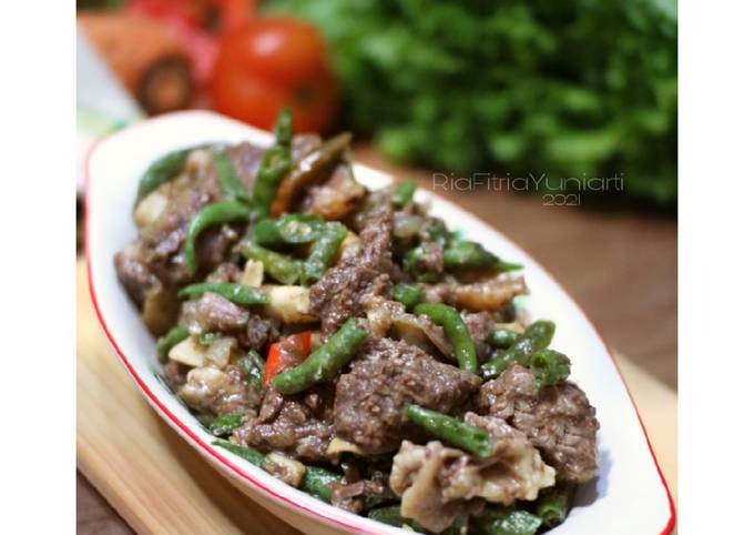 Resep Daging Sapi Cabe Ijo Saus Tiram / Resep Shitake cah daging saus