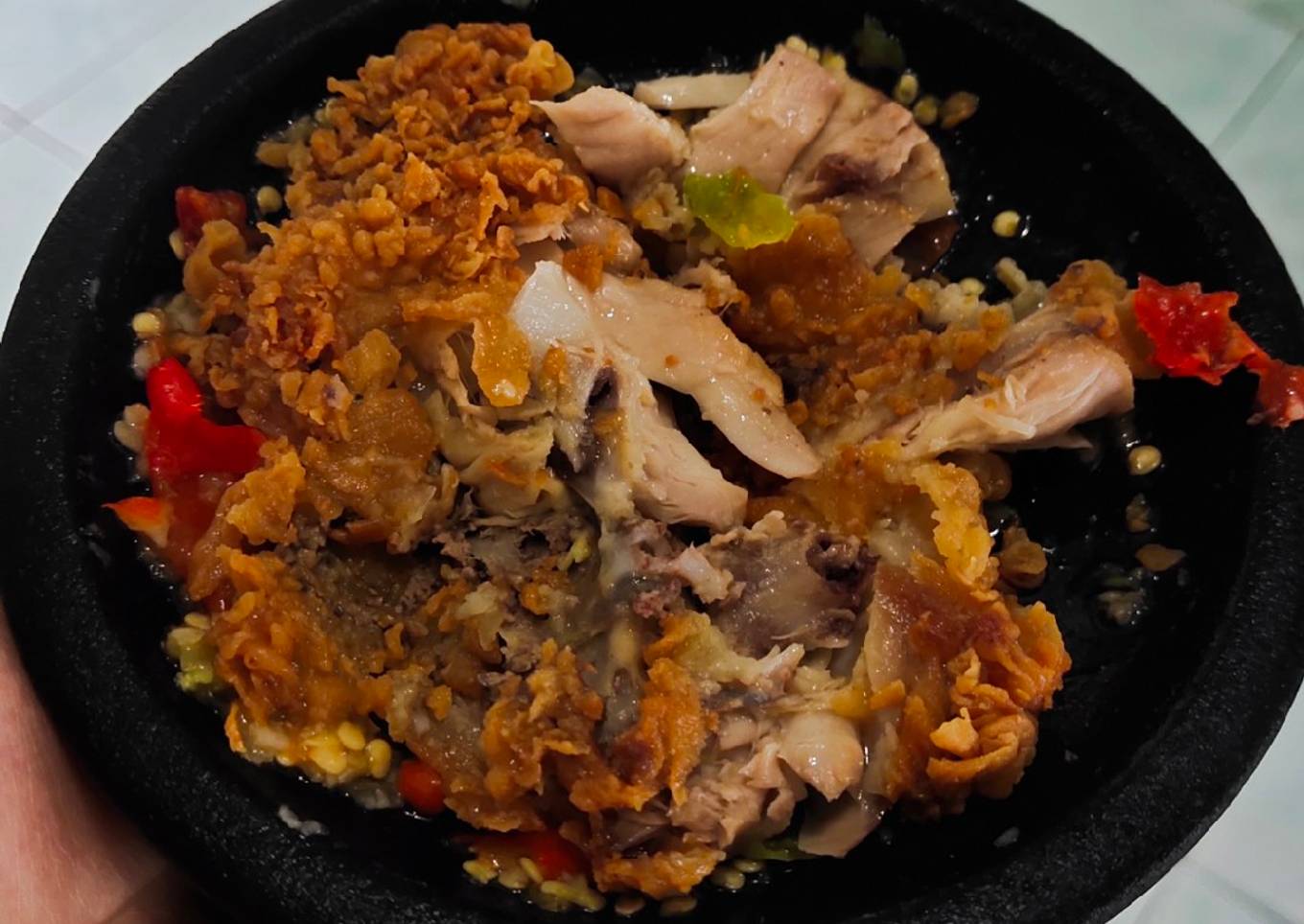 Ayam geprek sambel bawang