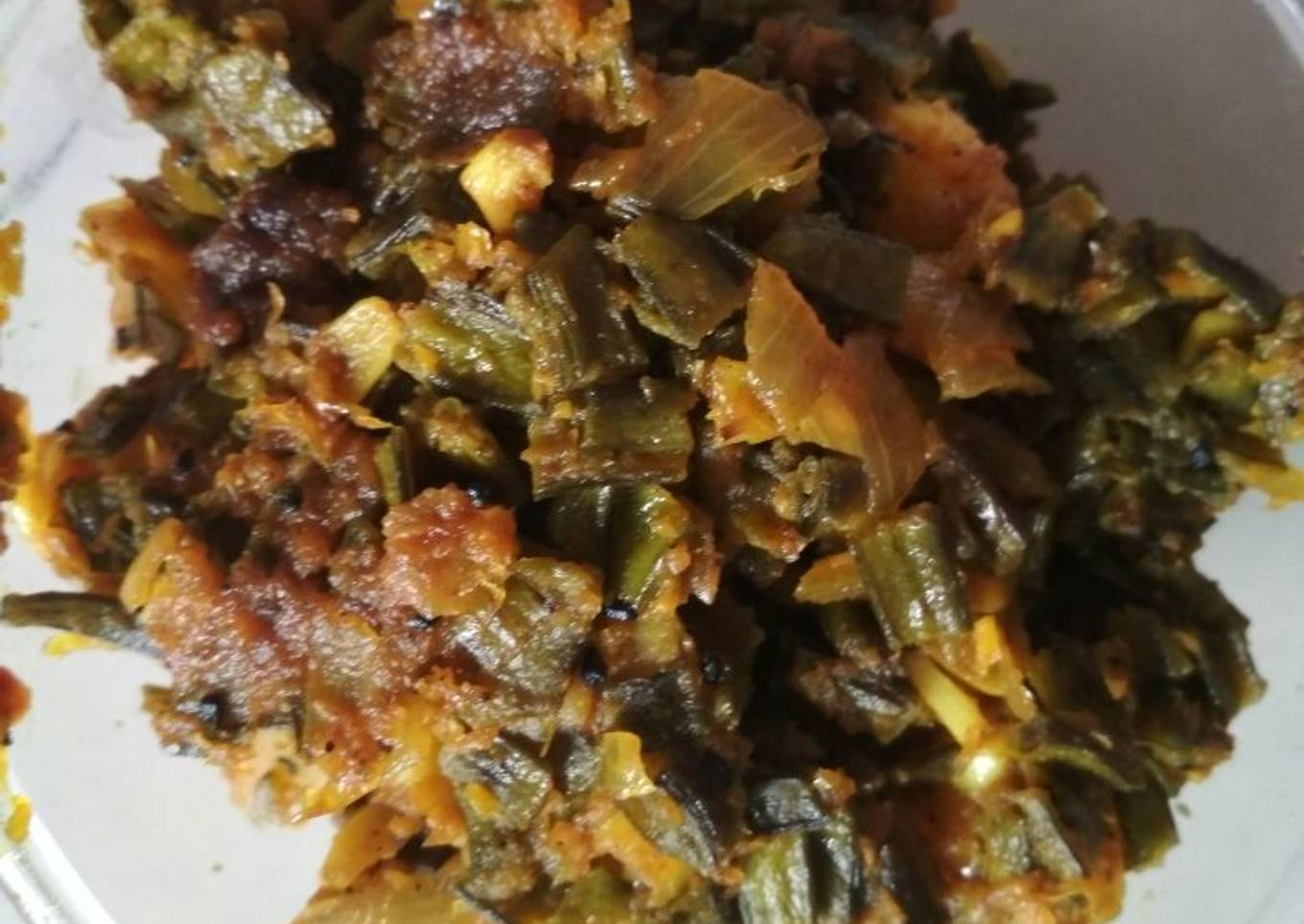 Lady's finger pumpkin stir fry