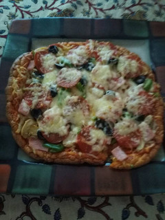 Una foto de Cetogénica: pizza de pan nube