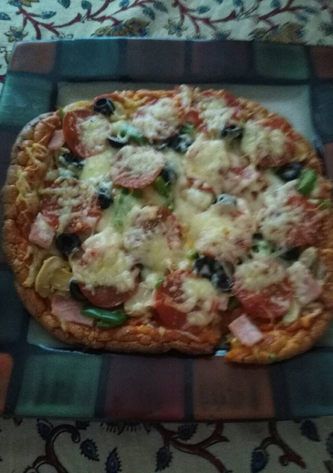 Una foto de Cetogénica: pizza de pan nube