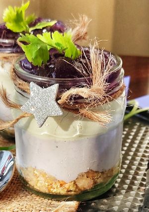 A picture of Blueberry cream cheese jars.