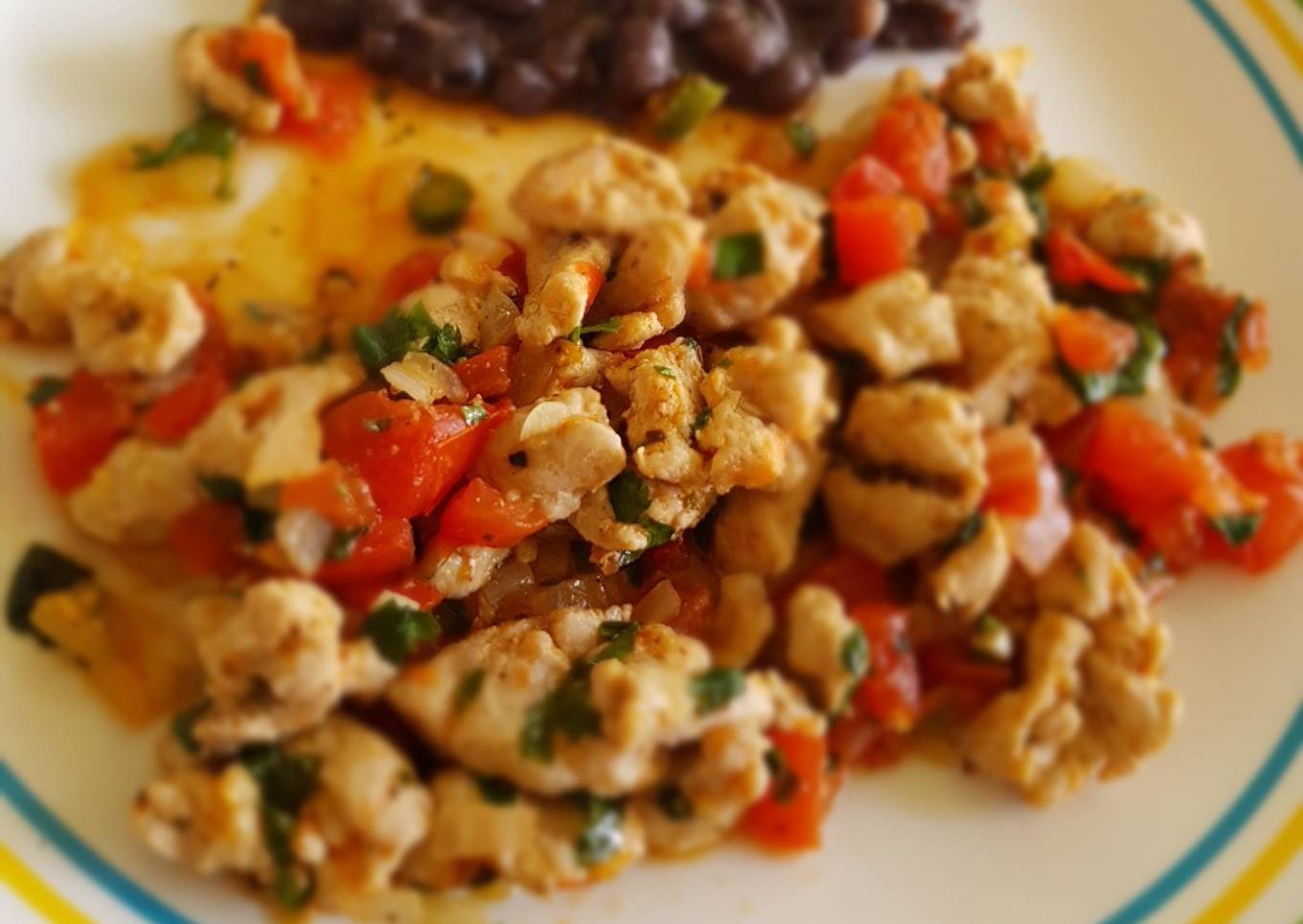 Bistecs de puerco a la mexicana fácil y rápida