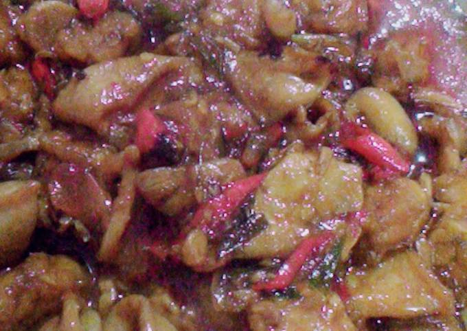 Cumi sambel kecap daun jeruk