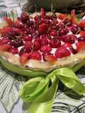 Crostata con frutta fresca e crema al profumo di limone