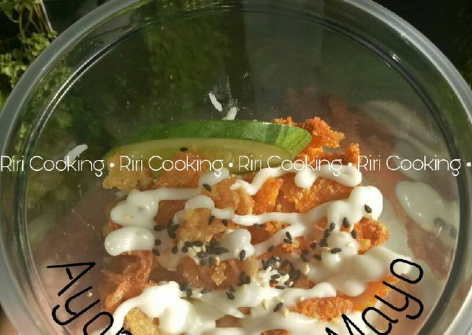 Resep Ayam+Jamur mayo "rice bowl" Anti Gagal
