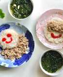 Cơm thịt bằm xào hành tây