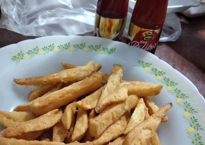 Kentang goreng rumahan crunchy