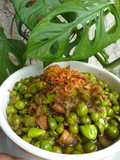 Sambel Cepokak/terong pipit Cumi asin Pete