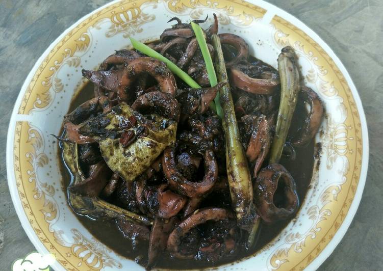 Resep Cumi Bumbu Hitam, Enak