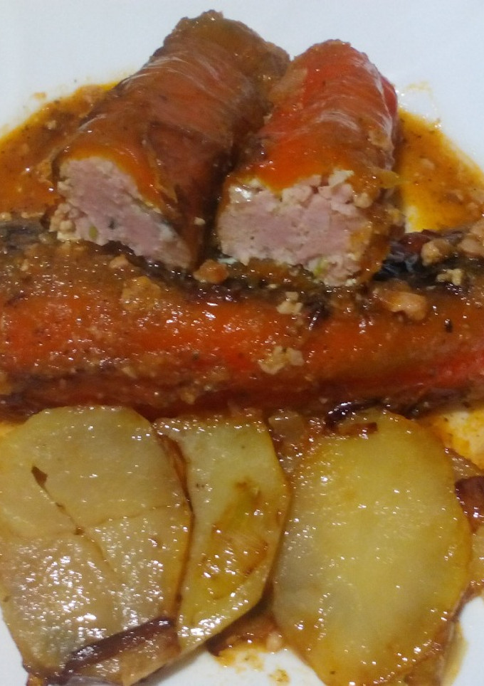 Una foto de Pimientos rellenos de pollo