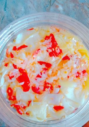 Hình của món Măng ngâm chua ngọt.