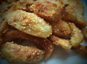 Rántott szezámmagos patisszon sütőben sütve 🍹🍹🍹 recept fotója