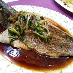 A picture of Steamed Grouper Restaurant Style.
