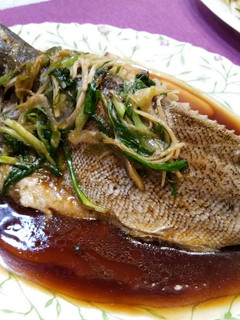 A picture of Steamed Grouper Restaurant Style.