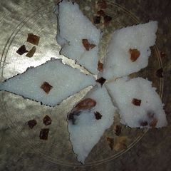 Semolina barfi A picture of Semolina barfi.