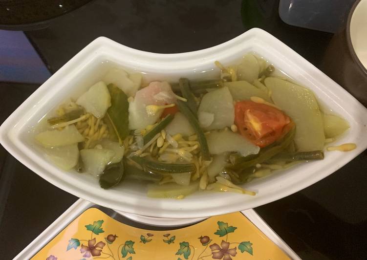 Resep Sayur bening bunga pepaya Anti Gagal
