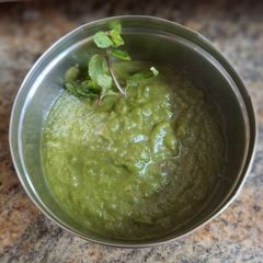 A picture of Raw mango and string candy chutney.