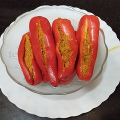 A picture of Stuffed Red Chilli Pickle.