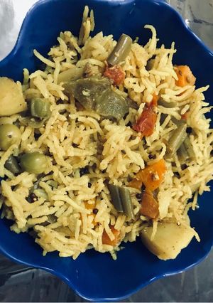 A picture of Maharashtrian Masala Bhaat.
