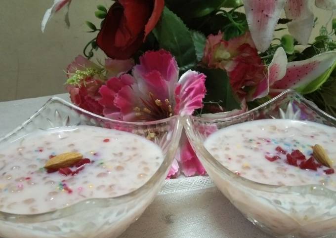 Sago_ beetroot kheer