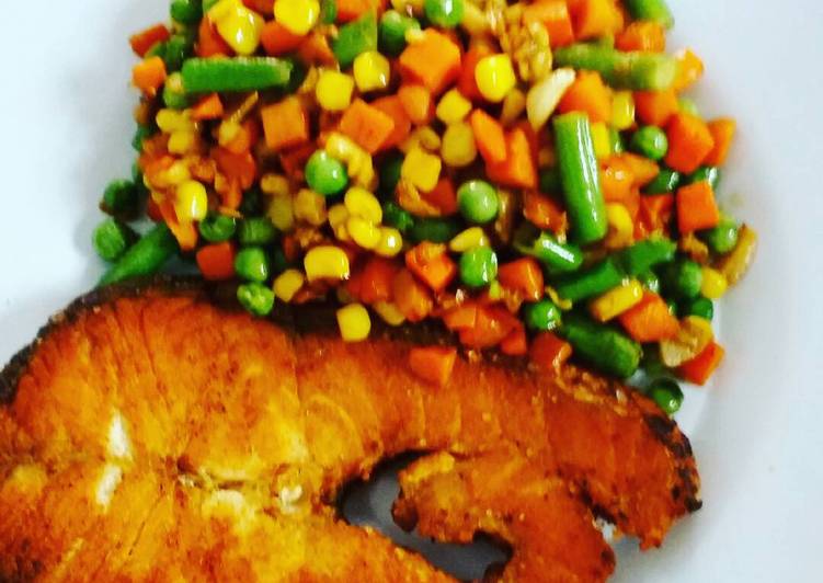 Salmon and vegetable