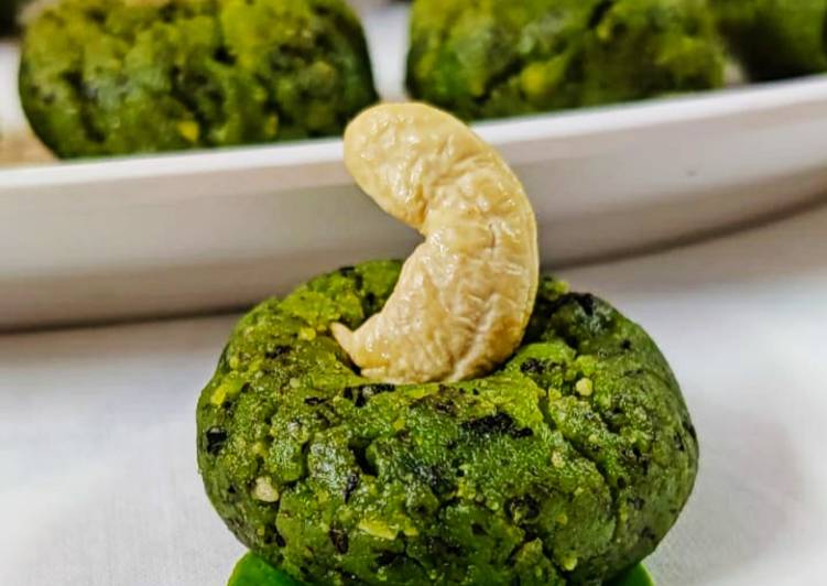 Step-by-Step Guide to Cook Favorite Kaju milk paan leaf peda
